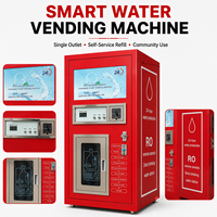 Distributeur automatique d'eau pure 24h/24, acceptant les pièces, les billets et les cartes IC