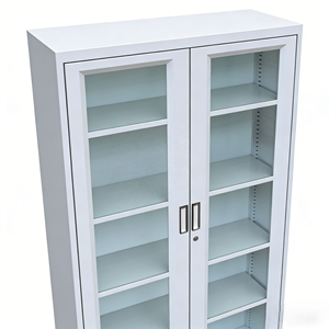 Commercial Steel Filing Cabinet with Swing Glass Door Durable Steel Cupboard with Glass Front for <strong>Office</strong> <strong>Storage</strong> - Product Image 5