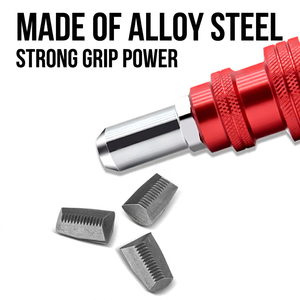 Adaptador de pistola remachadora eléctrica, cabezal hexagonal de aleación de aluminio rojo para destornillador de impacto y taladro - Product Image 3