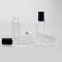 3ml-20ml Bouteilles à bille roulante carrées transparentes Bouteilles à bille roulante distributrices d'huile essentielle de parfum d'huile essentielle
