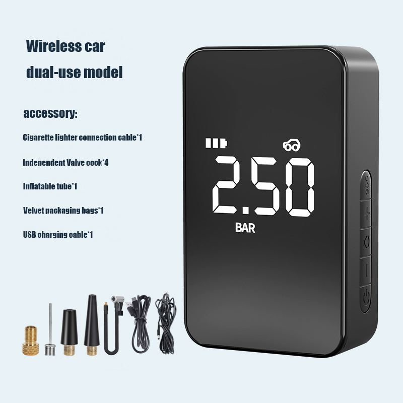 New 12V Cordless Wireless 150PSI Air Bicycle Pump with Vacuum Cleaner Portable Car Tire Inflators, Cars, Motorcycles, Bicycles