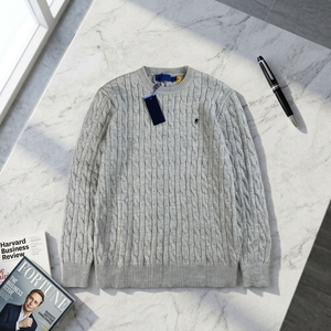 <span class=keywords><strong>Pull</strong></span> en tricot à col rond pour homme RLS Classic Automne/Hiver, <span class=keywords><strong>pull</strong></span> chaud brodé, polyvalent et confortable - Product Image 4