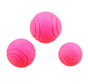 Ultra akıllı köpek oyuncak ucuz fiyat pembe ve mavi zıplayan kauçuk Pet çiğnemek topları oynamak ve egzersiz için - Product Image 5