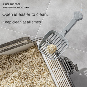 Caja de arena para gatos semicerrada transfronteriza, inodoro para gatos antisalpicaduras, gigante, Extra grande, doble capa, plástico PP, respetuoso con el medio ambiente, para mascotas - Product Image 3