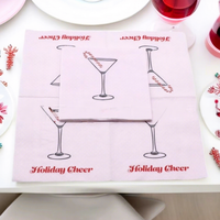 Serviettes en papier rectangulaires personnalisables pour restaurant avec impression motif verre à vin pour bars et dîners professionnels