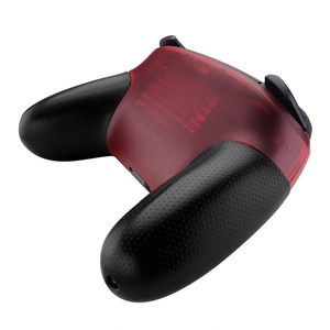 EXtremeRate Coque de remplacement DIY transparente rouge pour la face avant et la face arrière de la manette Nintendo Switch Pro - Product Image 6