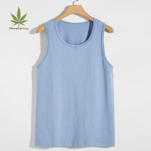 Canotte in cotone biologico canapa da <span class=keywords><strong>uomo</strong></span> personalizzate canotta girocollo da <span class=keywords><strong>uomo</strong></span> camicie da <span class=keywords><strong>uomo</strong></span> con canottiera Yoga larghe con canottiera indossano <span class=keywords><strong>abbigliamento</strong></span> - Product Image 6