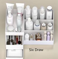 Vente chaude En Plastique Maquillage Organisateur Rack Cas De Bureau Multi-couche Étagère Commode Table Pas Cher Prix Cosmétique Boîte De Rangement