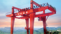 Grue portique à double poutre de type MG-A de la célèbre marque WeiHua, montée sur rail, avec char électrique extérieur
