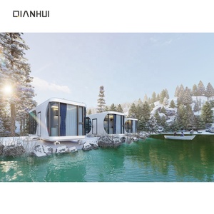 Alojamiento turístico al aire libre Casa prefabricada Resort <span class=keywords><strong>Villa</strong></span> 27,5 CBM 2 personas Cápsula Hotel OEM ODM - Product Image 2