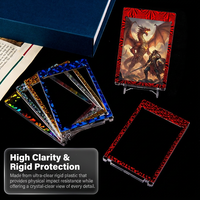 Porte-cartes magnétique holographique 35PT avec protection UV, étui laser arc-en-ciel à ouverture rapide pour cartes de sport à collectionner