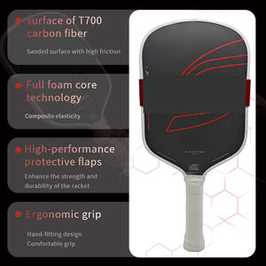 ไม้พายพิคเคิลบอลคาร์บอนไฟเบอร์ Toray T700 หนา 16 มม. พร้อมแกนโฟม EVA พื้นผิวหยาบแบบ Boom Rough Surface ช่วยดูดซับแรงกระแทกอย่างมั่นคง พร้อมพื้นที่ตีขนาดใหญ่พิเศษ - Product Image 3
