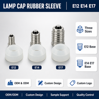 Manchon en caoutchouc silicone personnalisé E12 E14 E17, isolation haute température, couvercle de douille de lampe pour prise d'ampoule OEM