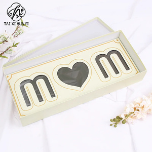 กล่องของขวัญรูปหัวใจกระดาษเคลือบไฮเอนด์สำหรับวันแม่พร้อม<span class=keywords><strong>คำ</strong></span><span class=keywords><strong>หวาน</strong></span>จากงานฝีมือดอกไม้กล่องแข็งสำหรับการจัดดอกไม้ - Product Image 3