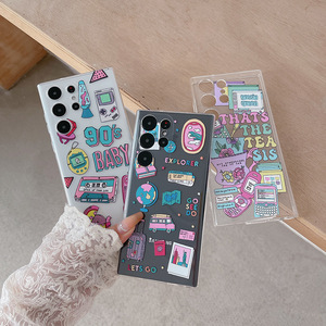 Funda Protectora Delgada de TPU Transparente con Estampado de Dibujos Animados para <span class=keywords><strong>Samsung</strong></span> S25 S26 Ultra, Antiarañazos, para iPhone 16 17 Pro Max - Product Image 1