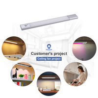Éclairage sous-meuble intérieur, lampes de placard rechargeables par USB, éclairage LED sans fil magnétique à détecteur de mouvement pour mur, cuisine, placard
