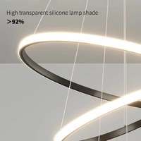 Lustre LED Moderne en Acrylique Décoratif Carré pour Maison, Salon et Hôtel, Suspension Circulaire