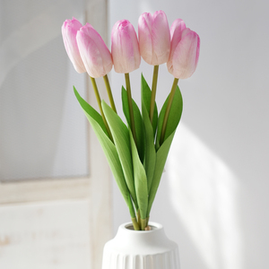 Bất động cảm ứng Nhân Tạo Hoa Tulip hoa lụa hoa thực sự bảo quản Hoa Tulip hoa sắp xếp cho tiệc cưới trang trí nhà - Product Image 5