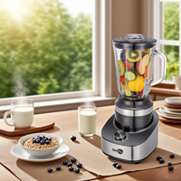 Mixeur Électrique Portable 1,5 L à Vitesse Variable, Silencieux, pour Jus de Fruits, Facile à Nettoyer, en Acier Inoxydable, Usage Domestique, Vente en Gros