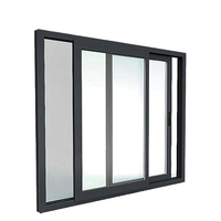 Ventana Corredera de Aluminio de Perfil Delgado y Marco Estrecho, Estilo Moderno y Minimalista, con Gran Vista para Exteriores de Apartamentos de Lujo