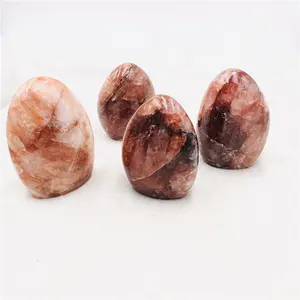 Natural Healing Red Fire Quartz Crystal Stand free For decoration