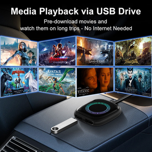 Adaptateur vidéo CarPlay sans fil double Wifi 4 Go de RAM, Android Auto, streaming multimédia, YouTube, Netflix, <span class=keywords><strong>Google</strong></span> <span class=keywords><strong>Play</strong></span> <span class=keywords><strong>Store</strong></span>, CarPlay Ai Box - Product Image 4
