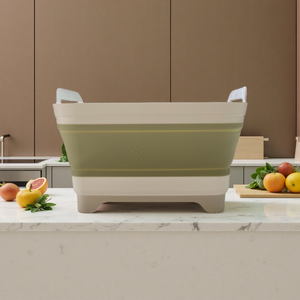 Seau à eau pliable en <span class=keywords><strong>silicone</strong></span> et plastique portable, panier de rangement, bac à légumes et fruits, évier pliable pour la cuisine - Product Image 3