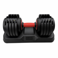 Ensemble d'haltères à réglage rapide 25 lb, plaques en acier, poignée TPE, 10 niveaux de réglage par cadran pour la maison, la salle de sport, fournisseur OEM de fitness en gros