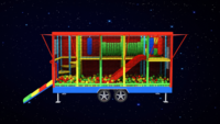 Structure de jeu mobile personnalisable multi-matériaux avec piscine à balles et toboggan spiralé pour enfants, idéale pour les cafés, les centres de divertissement familial (FEC), les maternelles et les garderies