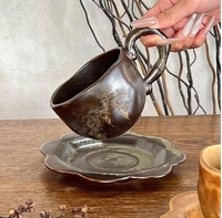 Tasses en céramique rétro japonaises - Tasses de style zen pour cadeaux créatifs, tasses à eau en poterie artisanale, mugs, tasses à café, tasses de bureau