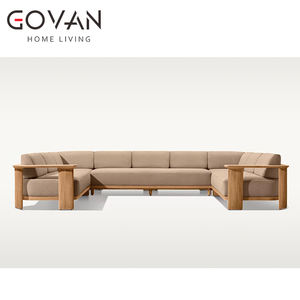 Sofá seccional en forma de U al aire libre para villas de jardín al aire libre de hoteles de alta gama - Product Image 1