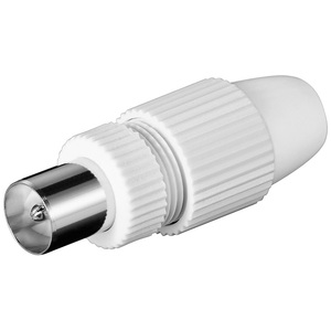 Conector coaxial de TV con abrazadera coaxial para transmisión de señal de televisión por cable - Product Image 1