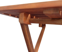 Kleiner Klappbarer Gartentisch Beistelltisch für Terrasse Outdoor Kaffee Tee Getränke Teakholz Picknicktisch
