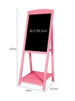 Support de panneau publicitaire vertical en bois rétro portable, pliable, petit tableau noir, présentoir sur pied