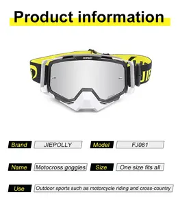 Fabricant jeune lunettes de moto lunettes tout-terrain lunettes de soleil de sport UV400 Protection coupe-vent Mx lunettes de Mo