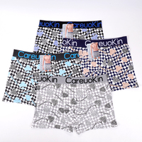 Boxer pour homme à motif poker, en polyester et élasthanne, avec ceinture élastique, doux et respirant, sous-vêtements imprimés pour homme, vêtements intimes décontractés pour homme