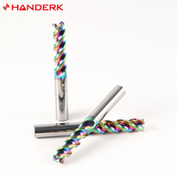 HANDERK polyvalent HRC55 U-Grooeve DLC revêtement plat ensemble de fraises en carbure de tungstène fraise pour aluminium