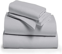 100% coton luxe 600TC couleurs Soft Top hôtel qualité drap de lit ensemble de draps plats pour la vente plaine 80 impression pigmentée 6 pièces 3-4