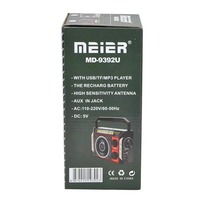Eletree fournisseur chinois Meier Md-9392U Md-9392UBT radio multibande Fm/Sw/Mw avec transformateur