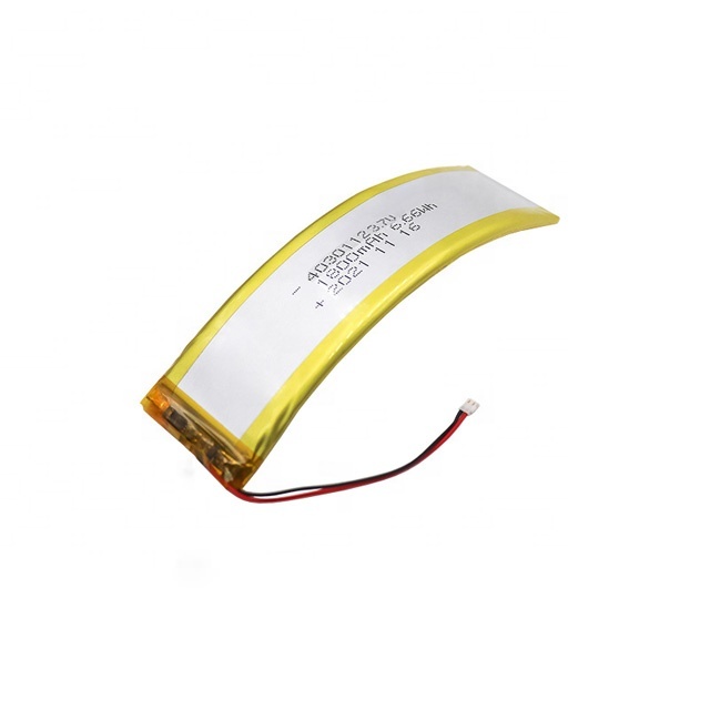 Low Price Customization 3.7V 1500mAh 1800mAh 2000mAh Arc-shaped Curved Rechargeable Lipo Battery for Smart Helmets Devices
