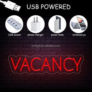 Пользовательские светодиодные фонари неоновая вывеска вакансия дропшиппинг декор для магазина бар здание - Product Image 4