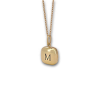 Collar de Oro Amarillo Clásico Hecho a Mano en España con Colgante de Letra, Joyería Fina, Cadena Ajustable, Regalo para Mujer, Fiesta