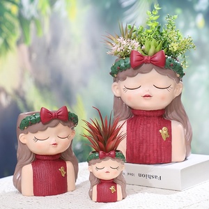 4in dễ thương nhựa mặt <span class=keywords><strong>planter</strong></span> đơn giản Giáng sinh đầu đứng mọng nước trồng trailing cây vui mặt <span class=keywords><strong>planter</strong></span> cho bàn - Product Image 5