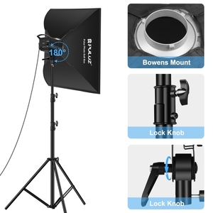 Preço de fábrica PULUZ 150W Fotografia Estúdio Strobe Flash Light Kit com 90 centímetros Softbox <span class=keywords><strong>Reflector</strong></span> 2.8m Tripé com controle remoto - Product Image 3
