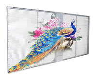 Écran LED en grille de forme personnalisée, étanche IP65, avec une luminosité de 1000 cd pour des caractéristiques architecturales uniques et une utilisation publicitaire