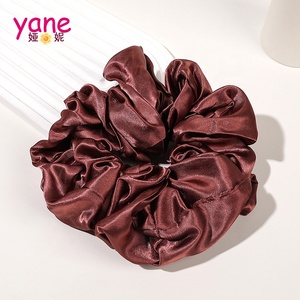 Coleteros lisos de satén para mujer, bandana de goma XXL, muchos colores - Product Image 6