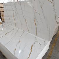 Dalles de comptoir en marbre émaillé de luxe Bingjie, aspect marbre, pour sols et panneaux muraux en marbre blanc