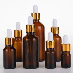 5ml 10ml 15ml 20ml 30ml 50ml 100ml Amber Glass Dropper Bottle Essential Oil Bottles