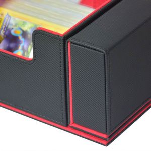 Boîte de rangement pour cartes de jeu, capacité 180+ cartes, boîte de rangement premium pour cartes à collectionner TCG avec plateau à dés, porte-cartes magnétique - Product Image 6