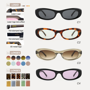 Lunettes <span class=keywords><strong>de</strong></span> soleil TFB Custom, dernières tendances, en acétate MRADA MA-3226, unisexes, style années 90, polarisées, monture intégrale ovale, œil <span class=keywords><strong>de</strong></span> chat, noires, UV400 - Product Image 5